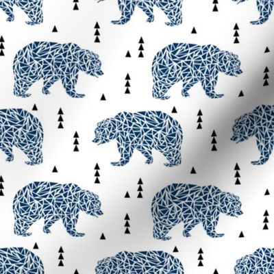 navy blue bear kids bears geo geometric boys nursery