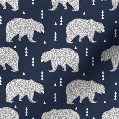 geo bear geometric kids boys nursery boys bear kids triangle