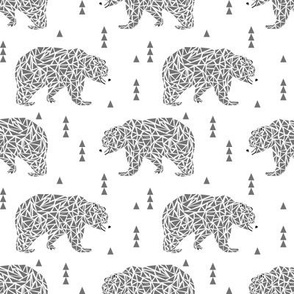 bears grey geo bear bears geometric kids boys 