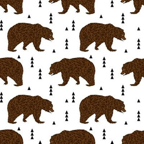 bear brown bear kids triangle geo geometric boys boy nursery