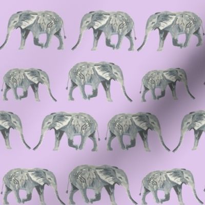 watercolor elephants pastel purple elephant watercolors watercolours 