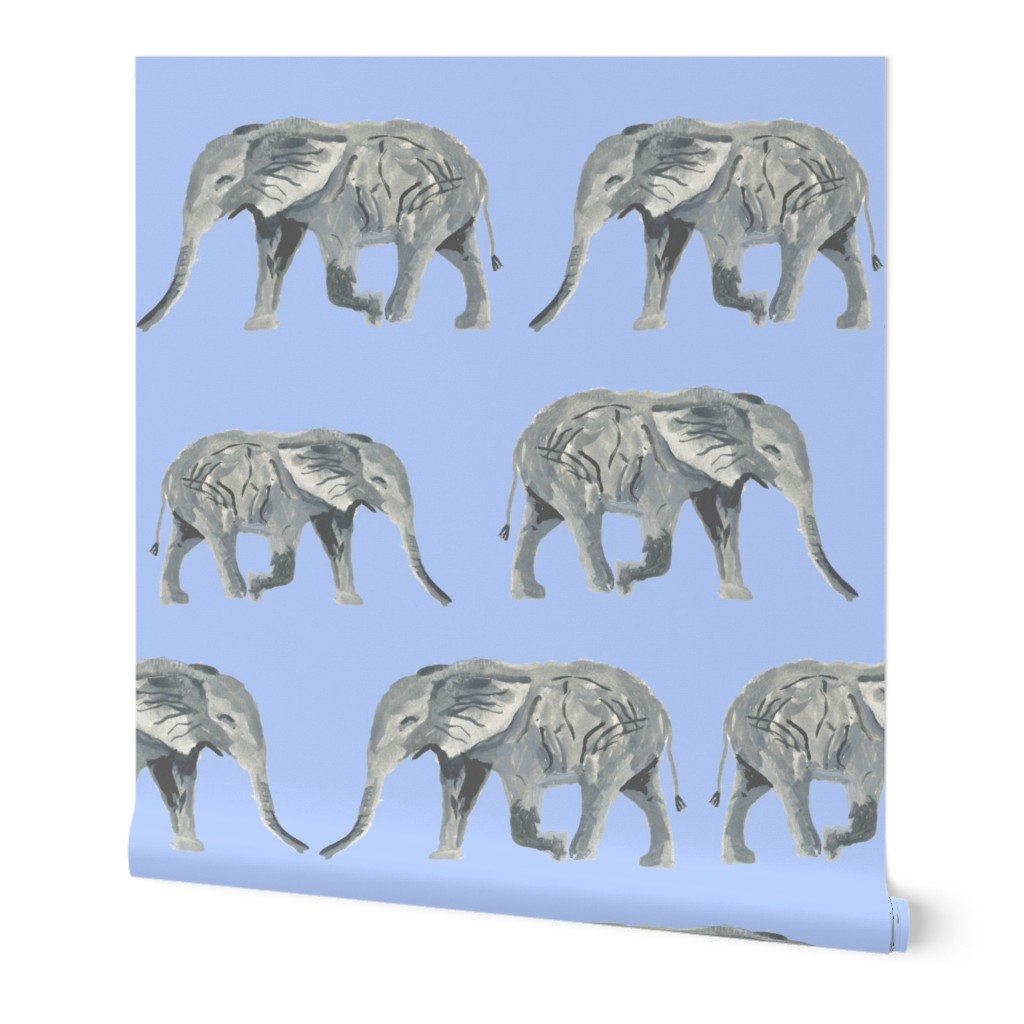 elephant watercolor watercolours elephants blue kids watercolors animals cute