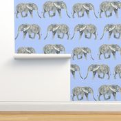 elephant watercolor watercolours elephants blue kids watercolors animals cute