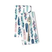 feathers pink navy mint girls sweet nursery feathers spots painted 