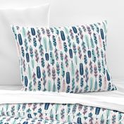 feathers pink navy mint girls sweet nursery feathers spots painted 