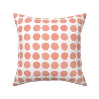 peach dots girls nursery baby painted watercolor cute girly nursery dots