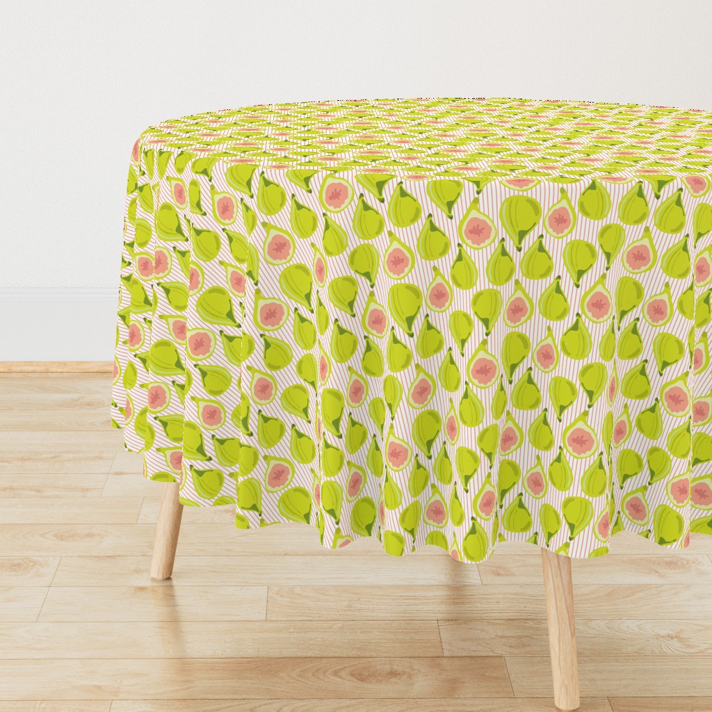 Fig Fruit  Coral Peach Lime Green || Leaves Orange pinstripe  stripe Summer_Miss Chiff Designs