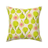 Fig Fruit  Coral Peach Lime Green || Leaves Orange pinstripe  stripe Summer_Miss Chiff Designs