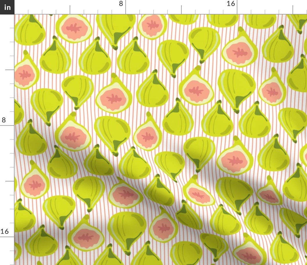 Fig Fruit  Coral Peach Lime Green || Leaves Orange pinstripe  stripe Summer_Miss Chiff Designs