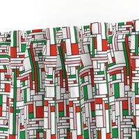 Mondrian Christmas (red & green)