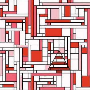 Mondrian Christmas (red)