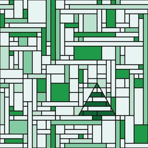 Mondrian Christmas (green)