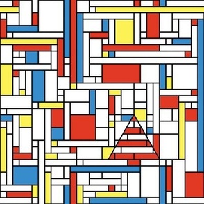 Mondrian Chrismas (red, blue & yellow)