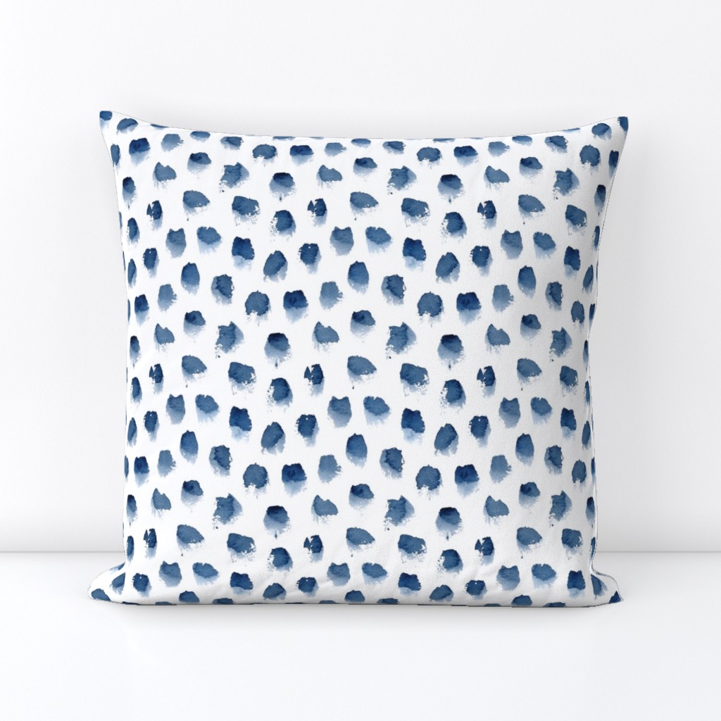 Watercolor Spots in Indigo