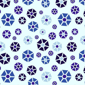 Lapis Lazuli Hexy Flowers by Cheerful Madness!!