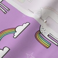 Cute Unicorn Rainbow in Purple