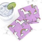 Cute Unicorn Rainbow in Purple