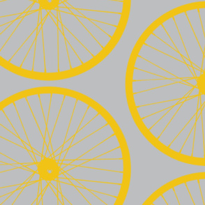 Yellow Wheels on Gray_Miss Chiff Designs