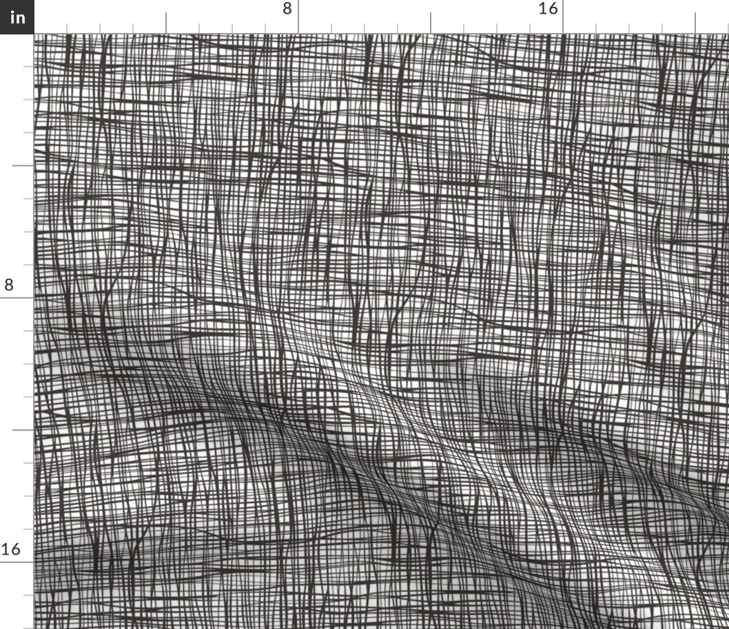 Grid  Stripes Geometric Black and White 