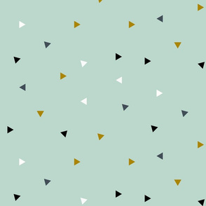 Tiny triangles - mint and mustard || by sunny afternoon