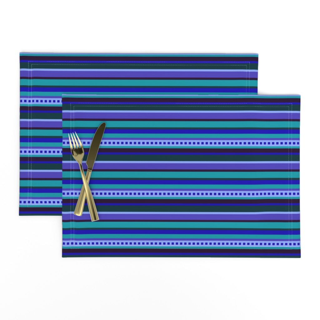 BN8 - Variegated Stripe in Blue - Purple - Teal - crosswise