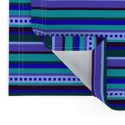 BN8 - Variegated Stripe in Blue - Purple - Teal - crosswise