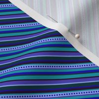 BN8 - Diagonal Variegated Stripes - Blues - Teal - Purple - Lavender - Narrow