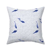 Peaceful River ~ Koi Fish ~ Willow Ware Blue and White 