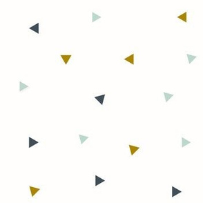 Tiny triangles - mustard mint navy || by sunny afternoon