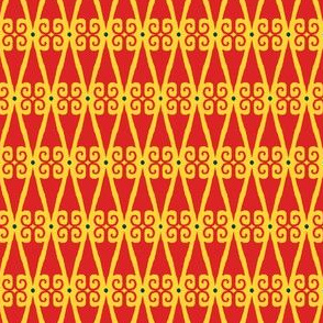 Minerva Dagger - Red on Yellow