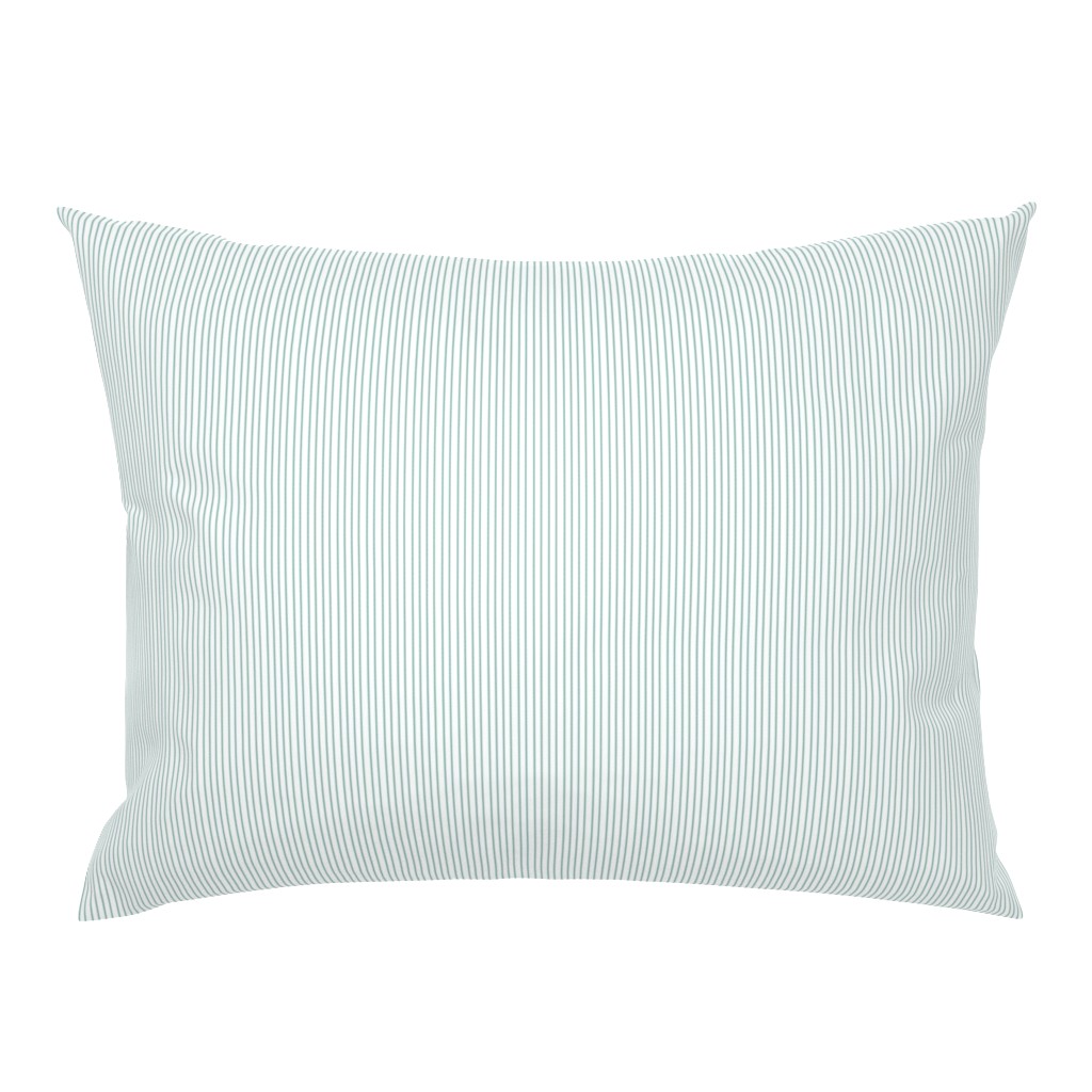 Nautical Aqua Green White Stripe || Pinstripe Ocean Water 