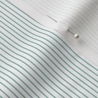 Nautical Aqua Green White Stripe || Pinstripe Ocean Water 