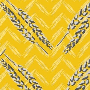 Chevron Mustard Yellow  || Farm House Gray Grey Wheat  Midwest Gold Thanksgiving Fall Jumbo Scale _Miss Chiff Designs