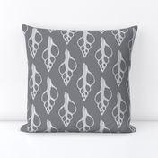 Nautical Shell Modern Ikat Large Scale || Ocean Water Waves Beach White Gray grey _ Miss Chiff Designs