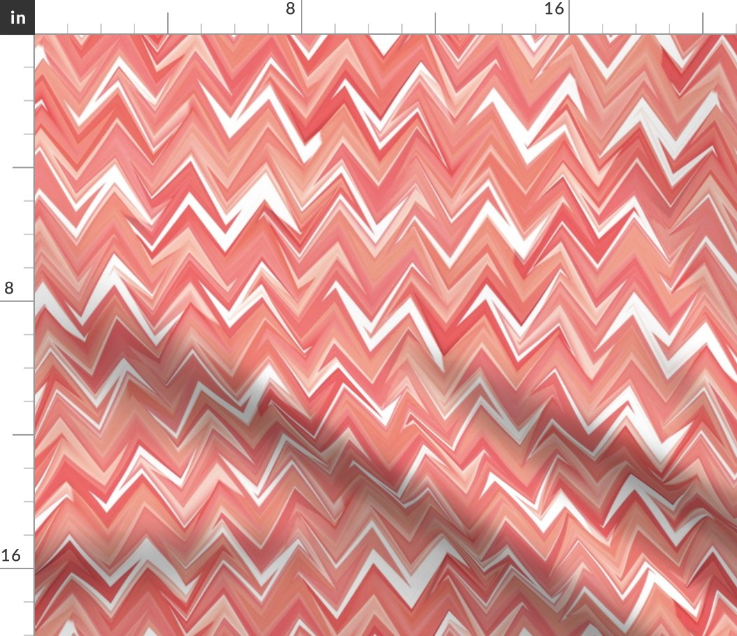 coral gemstone zigzag