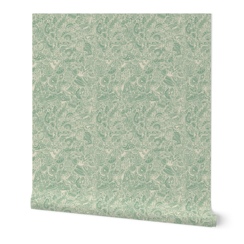  Extremely detailed   inspired pattern, green