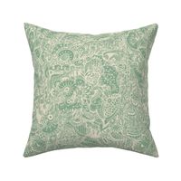  Extremely detailed   inspired pattern, green