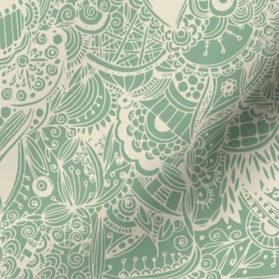  Extremely detailed   inspired pattern, green