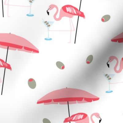 LARGE Flamingo Martini Retro Bird Cocktail 50s _ Miss Chiff Designs