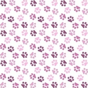 Dog Paws Pink Small Print