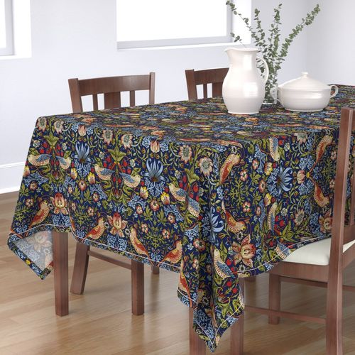 William Morris Lily 132 x 229 cm  Floral Cotton Tablecloth 