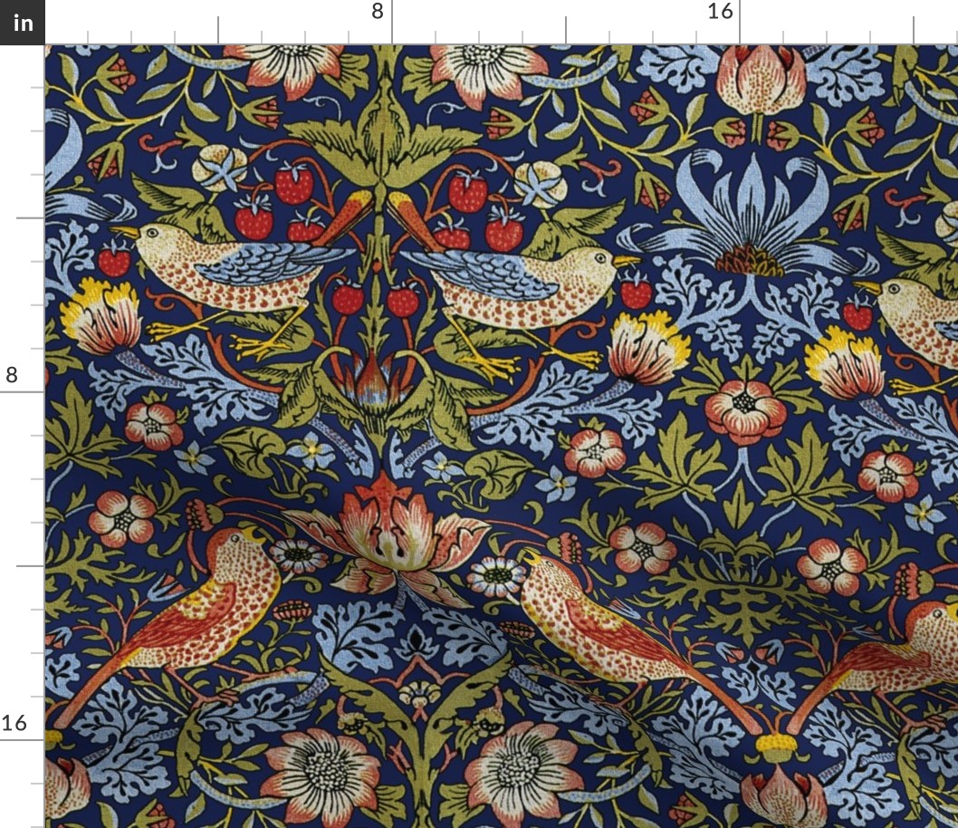 William Morris ~ Strawberry Thief ~ Bright Blue