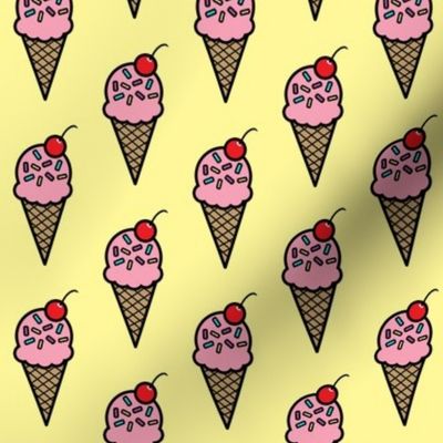 Strawberry Ice Cream Cone