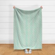 Turquoise on White Butterprint All Over Design-Large