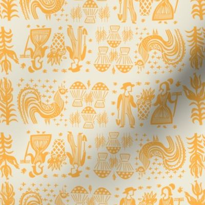 Pumpkin Butterprint All Over Design-Large