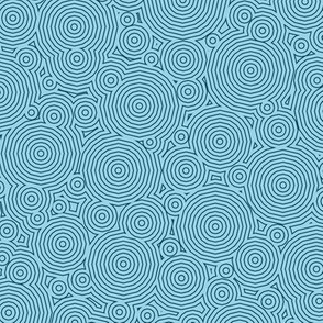 Polygon Ripples - Navy on Lt. Blue