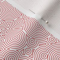 Polygon Ripples - Red on White