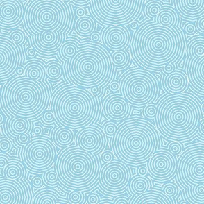 Polygon Ripples - White on Lt. Blue