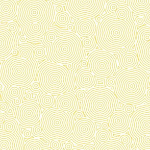 Polygon Ripples - Yellow on White