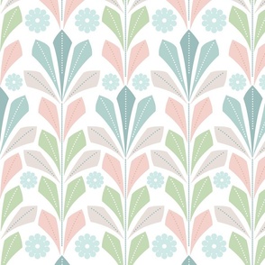 Geometric - pastel - leaf